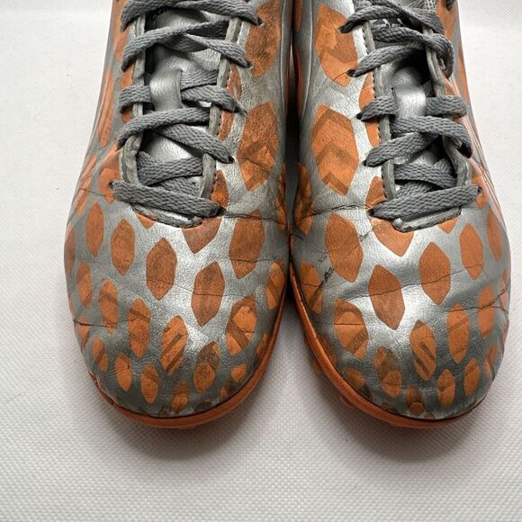 Adidas Predator Absolado Instinct Sneakers Womens Size 8 Silver Orange Lace-Up - Picture 3 of 11
